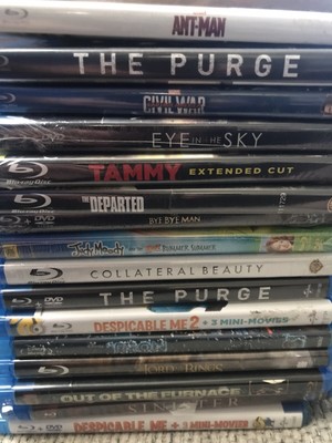Lot of 16 Blu Ray Movies , 6 Sealed
