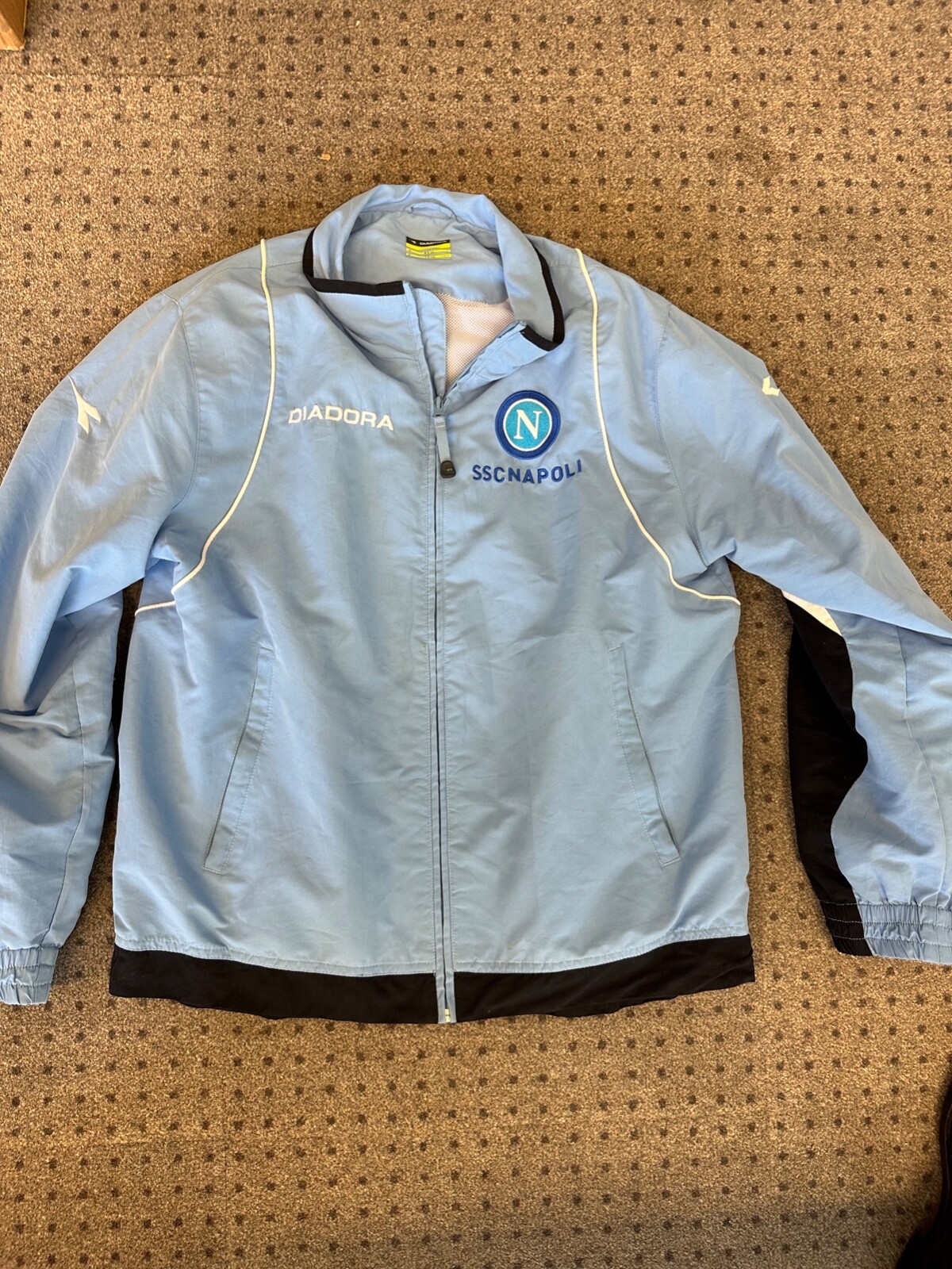 SSC NAPOLI ITALY FOOTBALL SOCCER JACKET TRACK TOP DIADORA SSC NAPOLI ITALY FOOTBALL SOCCER JACKET TRACK TOP DIADORA