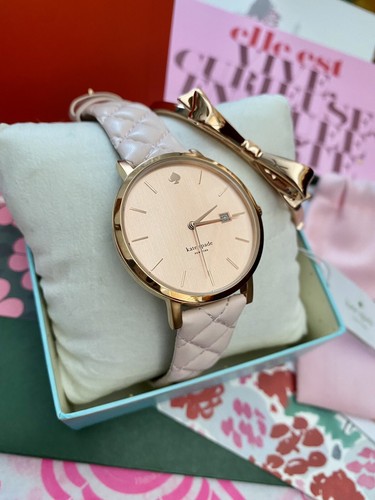 時計 Kate spade NEW YORK Kate Spade Newyork Metro Grand Watch Quilte 37mm Plus Bow
