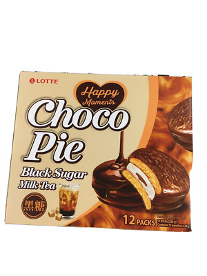 Lotte Choco Pie Cake Desert Chocolate Black Sugar Flavor * USA SELLER