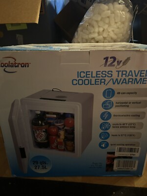 Koolatron Portable Iceless Travel Cooler  12V 29 Qt Open box 27.5 L Brand New