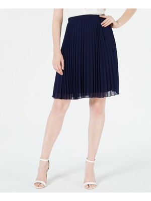

ANNE KLEIN Женская темно-синяя плиссированная юбка выше колена, Navy