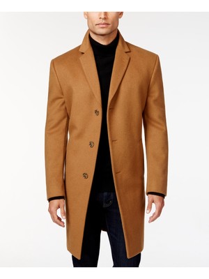 REACTION KENNETH COLE Мужское однобортное пальто Raburn Brown коричневого цвета, 36