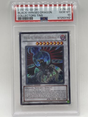 Black Winged Dragon PSA 10 GEM MINT 💎 CT07-EN002 Secret Black Winged Dragon PSA 10 GEM MINT 💎 CT07-EN002 Secret