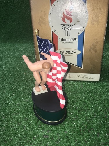 Vintage 1996 Atlanta Olympic Games Collectable Swimming Figurine Hallmark