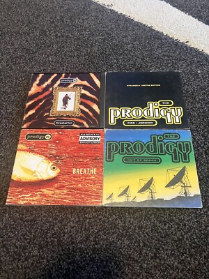 Prodigy 4 EP CD Lot - Firestarter Jericho Breathe & Out Of Space 1992-1996