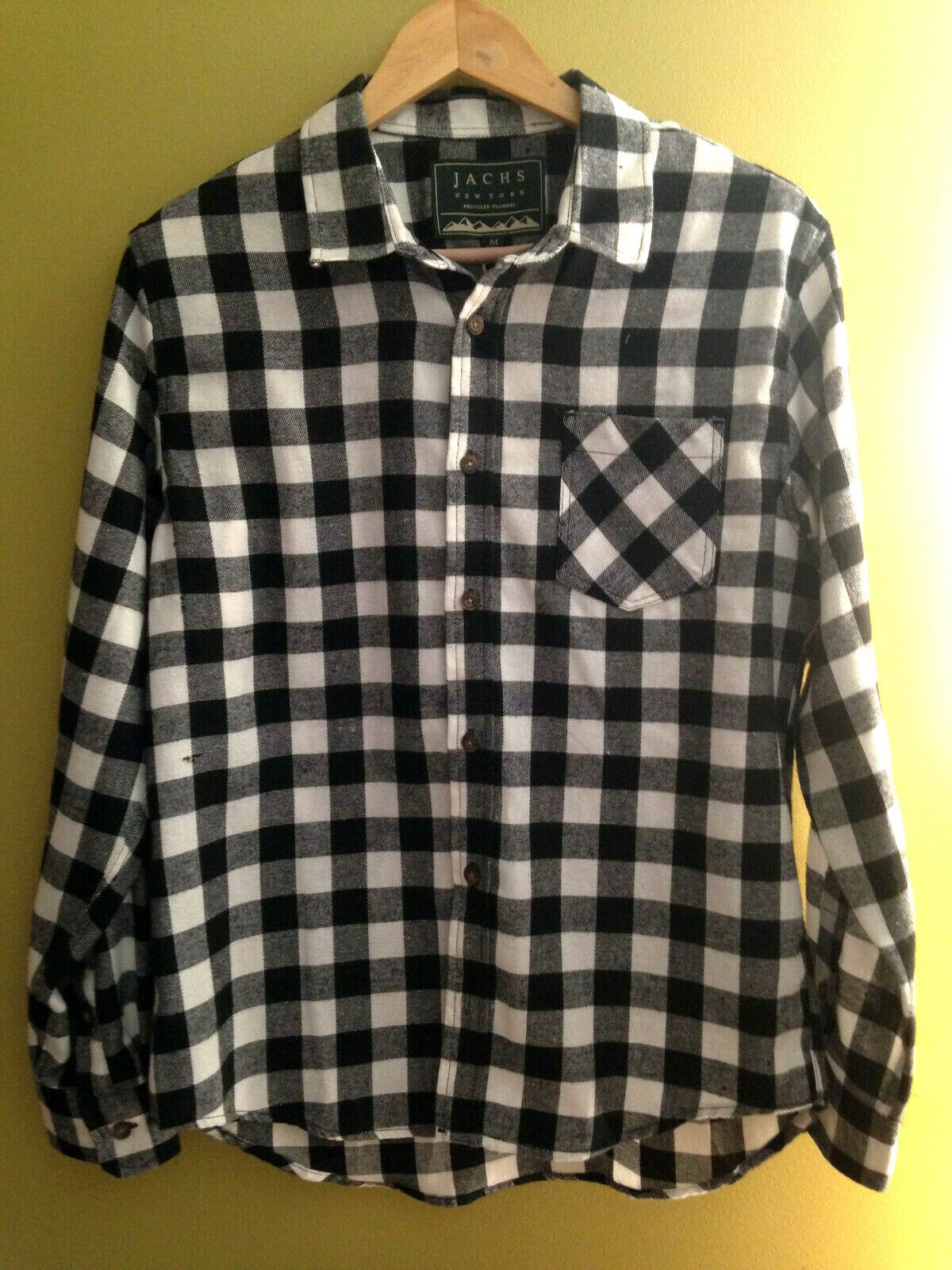 NWT Jachs New York Recycled Flannel Blk White Plaid Checked NWT Jachs New York Recycled Flannel Blk White Plaid Checked