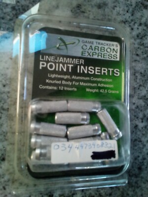 Game Tracker s Carbon Express Linejammer Point Inserts, 12 Pack 42.5 Grains New