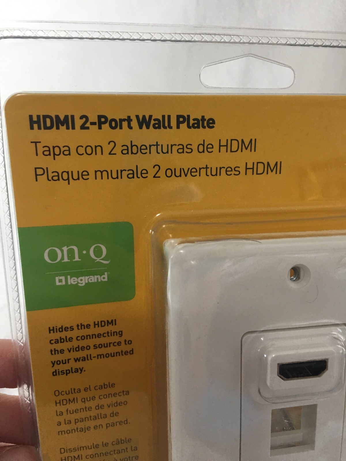 Legrand On Q HDMI 2 Port Wall Plate WHITE - WP1011-WH-V1- NEW