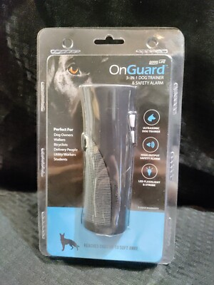 OnGuard 3-in-1 Ultrasonic Dog Training Device Includes Safety Alarm & LED Light