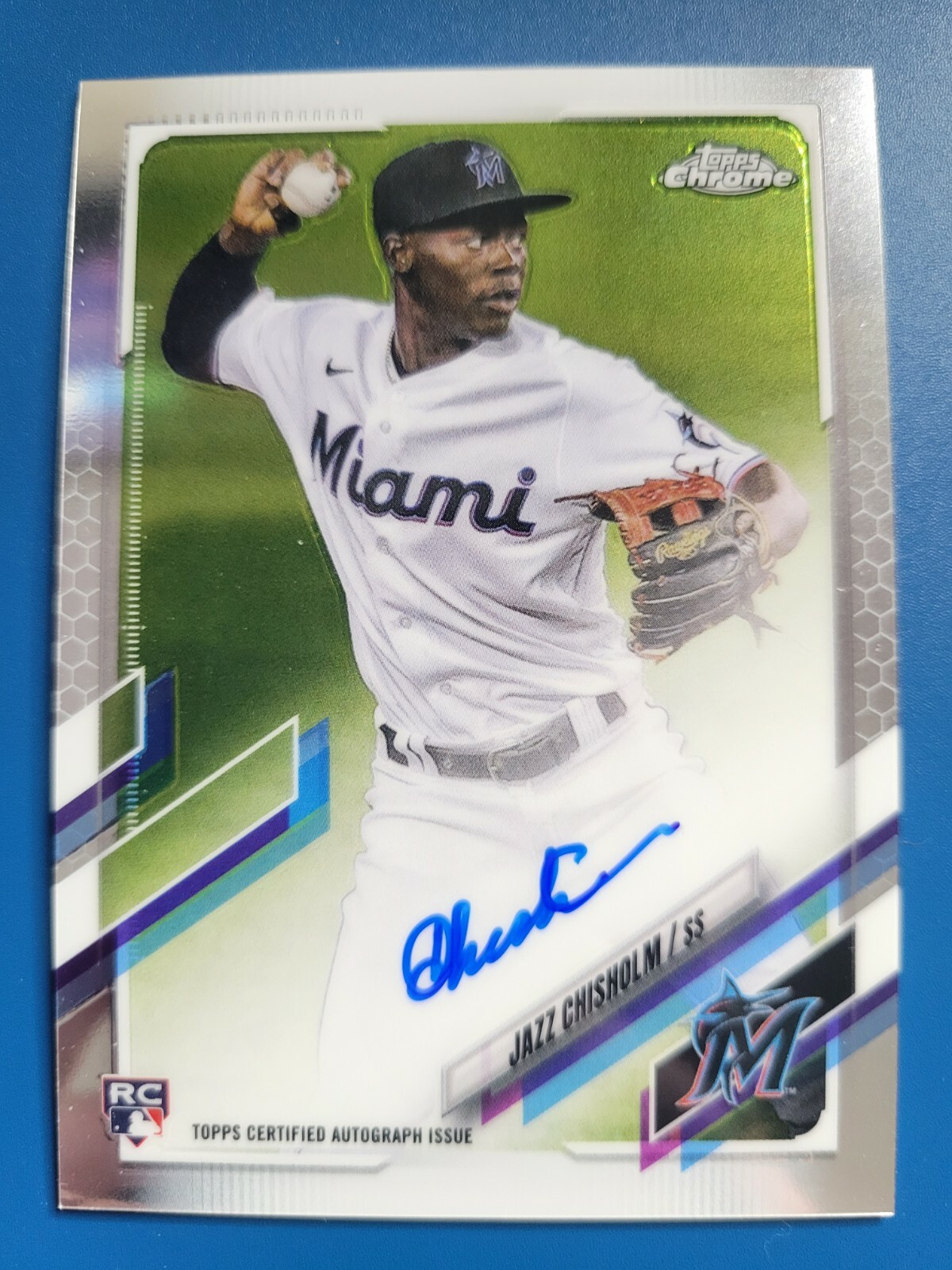 Jazz Chisholm 2021 TOPPS CHROME ROOKIE RC AUTO #RA-JCH MIAMI