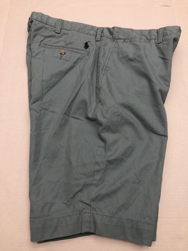 POLO Ralph Lauren Men BLUE Shorts FLAT FRONT Dark Navy Pony Sz 34 Great