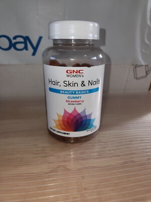 GNC Women's Hair Skin & Nails Strawberry Gummy 120- Gummies 