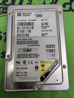 Western Digital Caviar 13.3 GB 5400 RPM 3.5'' - 136AA WD136AA-00AAA2 - Hard Drive