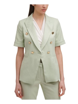 

Женский блейзер зеленого цвета с текстурированными подплечниками DKNY Wear To Work Blazer, Зеленый, UB1JD948