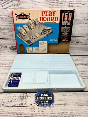 Solitaire-Master Play Board Game Vintage 1966 With Deck Of Cards Original Box