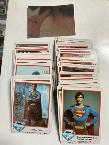 1978 Superman the movie complete set with stickers 165 Cards