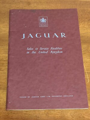 Rare Jaguar Sales and Service Facilities in the United Kingdom Book (1968)
