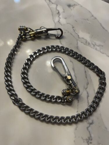 Titanium (Ti) Wallet Chain 26-7/8”, 682mm w/Ti Link Kit & Ti Tuning Fork  Swivel
