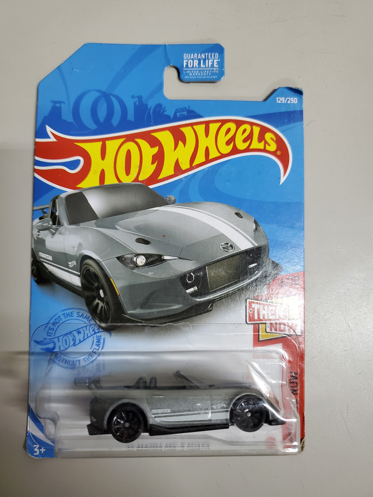 2021 Hot Wheels #129/250 Gray 15 Mazda MX-5 Miata Then And