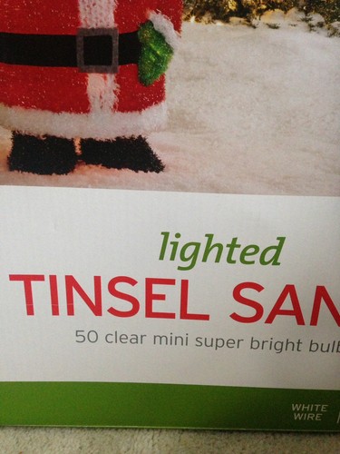 Lighted Tinsel Santa Lawn Yard Christmas Decor 29