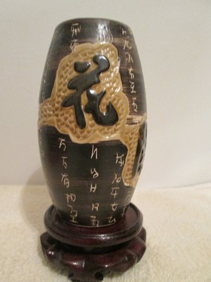 China Antique brush pot , vintage style ceramic pen holder,