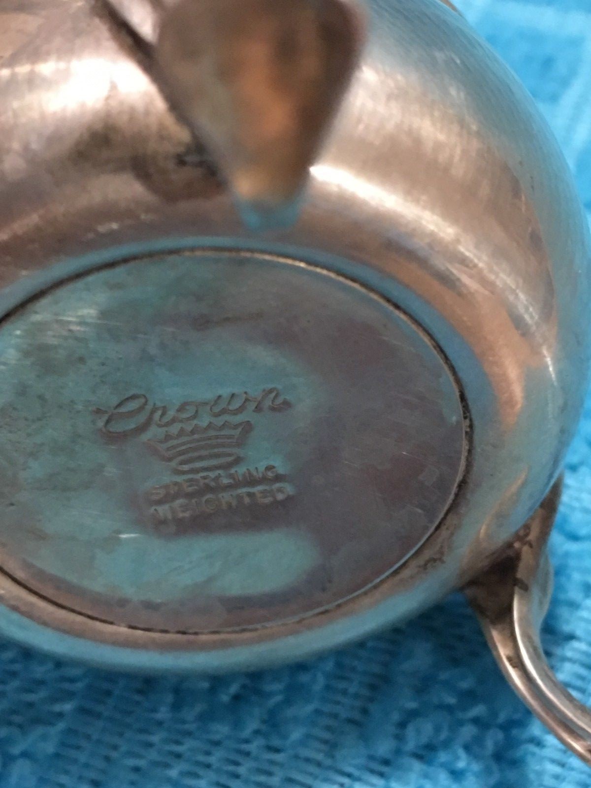 Crown Sterling Salt and Pepper Shakers Weighted