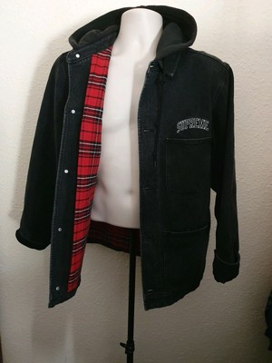 supreme denim logo chore coat