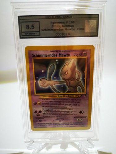 Schimmerndes Mewtu 109105 Ultra Rare EGS 8.5 PSA 9 Neo Destiny