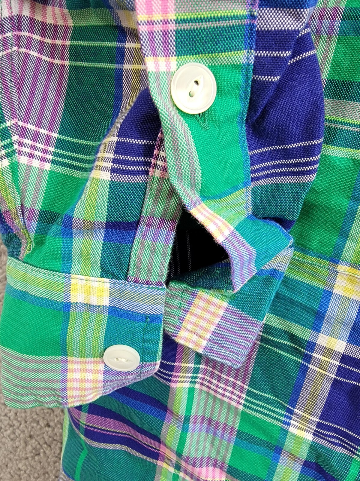 Polo Ralph Lauren Classic Fit Plaid Oxford Shirt Men's XS Multi Long Sleeve - Picture 11 of 20