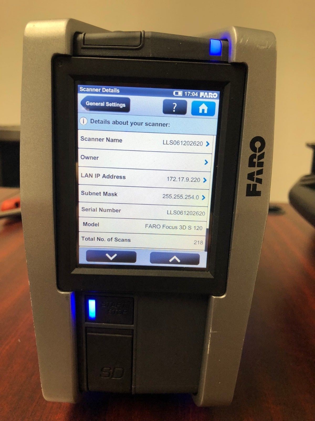 Faro Focus 3D S120 Laser Scanner w/ Tripod and Accessories