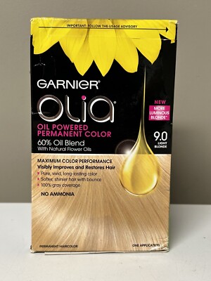 Garnier Olia Ammonia Free Permanent Hair Color #9.0 Light Blonde NEW IN BOX
