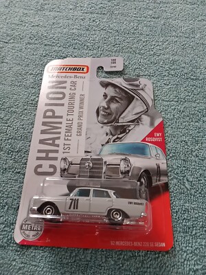 EWY Rosqvist Matchbox Collector Car 1962 Mercedes-Benz 220 SE Sedan Racing