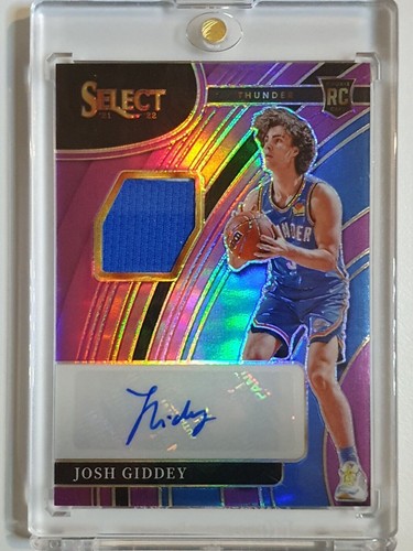 2021 Select Josh Giddey Rookie Patch Auto PURPLE /99 Prizm