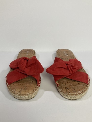 Nine West Womens Slip On Red Bow Sandal Size 10M | eBay