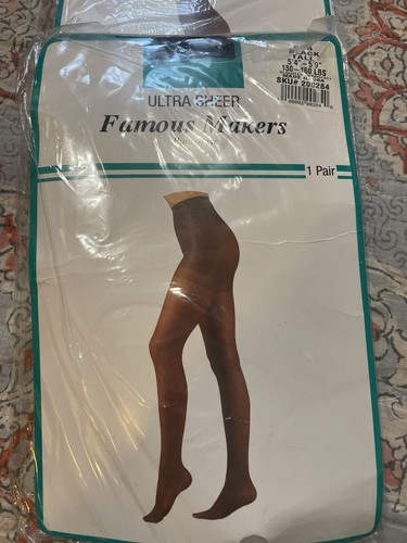 Vintage Famous Maker Ultra Sheer Pantyhose Park Avenue New 100% Nylon Pick Color