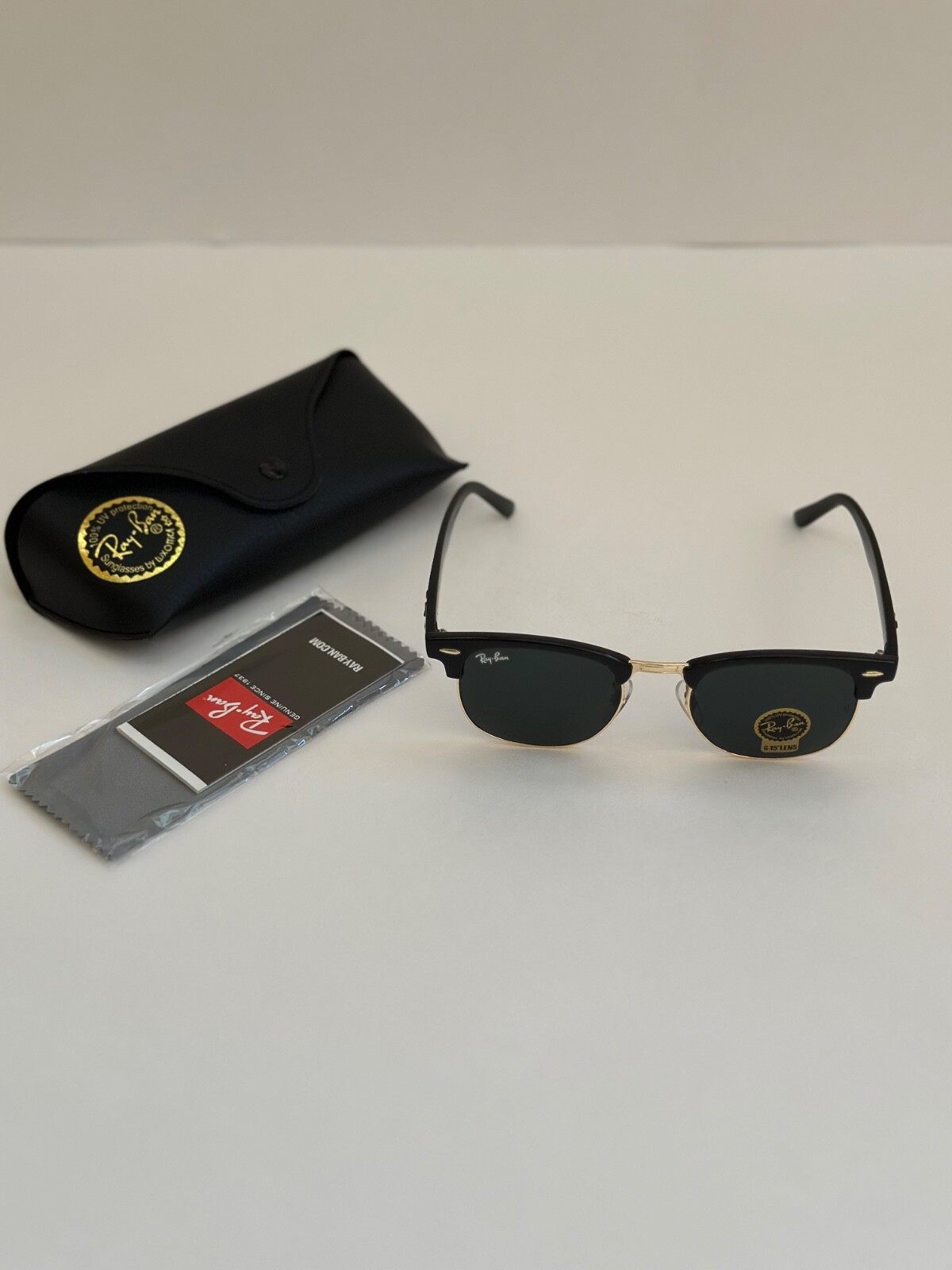 Ray-Ban Clubmaster Men's Sunglasses (Black & Gold) | eBay