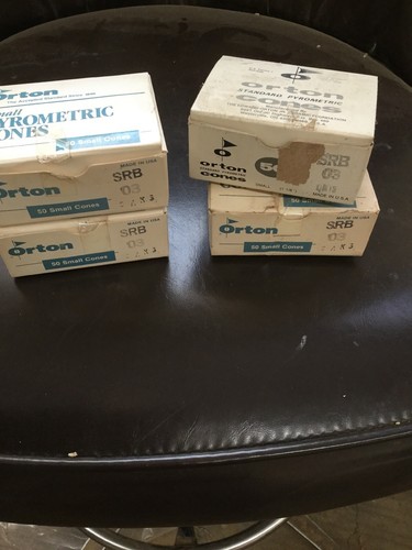 4 Orton Cone 03 Small 1-1/8” Pyrometric Cones Ceramic Kilns 50 Per Box (150+)