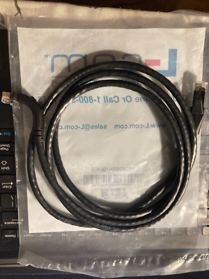 L-Com CAT6 6 Right Angle RJ45 Ethernet Patch Cords 5' 5FT TRD695RA1BLK-5