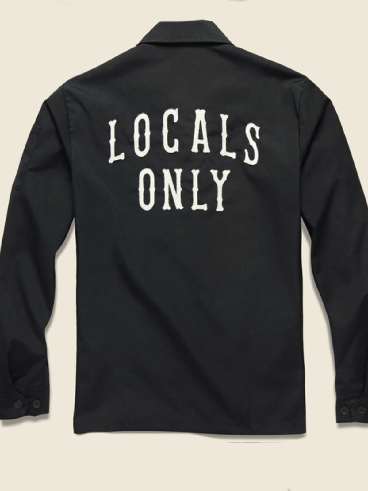 Pre-owned Only Locals  Jacket Venice Beach Wave Jacket The Greatest Norman Rockwell In Black