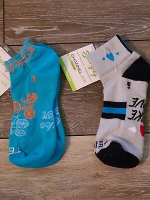 2 Pair NEW Sock Guy Cycling Socks - Size L/XL- Cycle Bike Theme 
