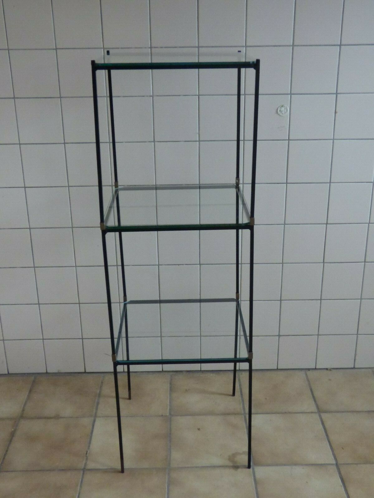 Tische Glas Beistelltische Vorlagetische Stahlrahmen Glasplatte 40x40x40cm