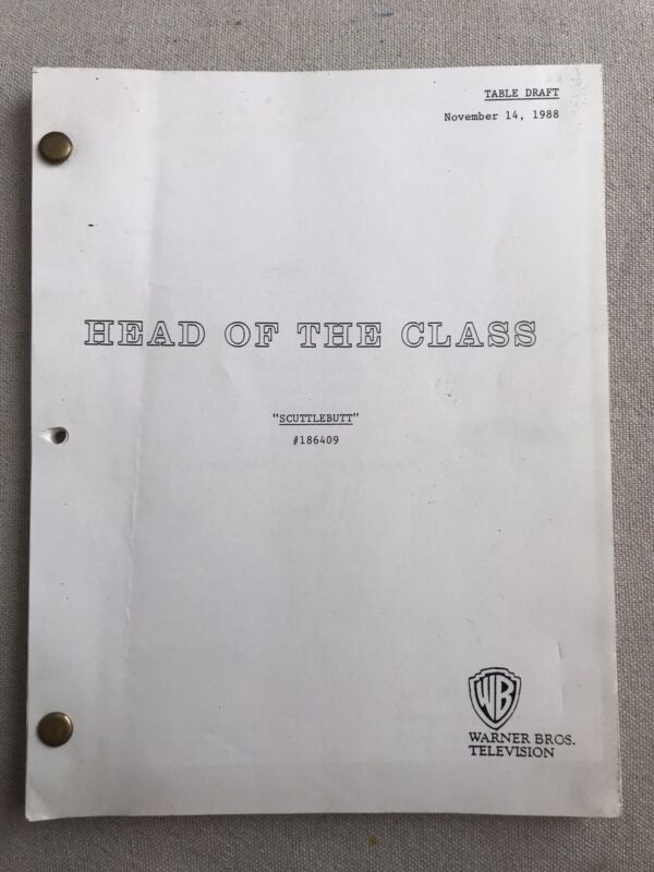 HEAD OF THE CLASS TV Script SCUTTLEBUTT Howard Hesseman Collection