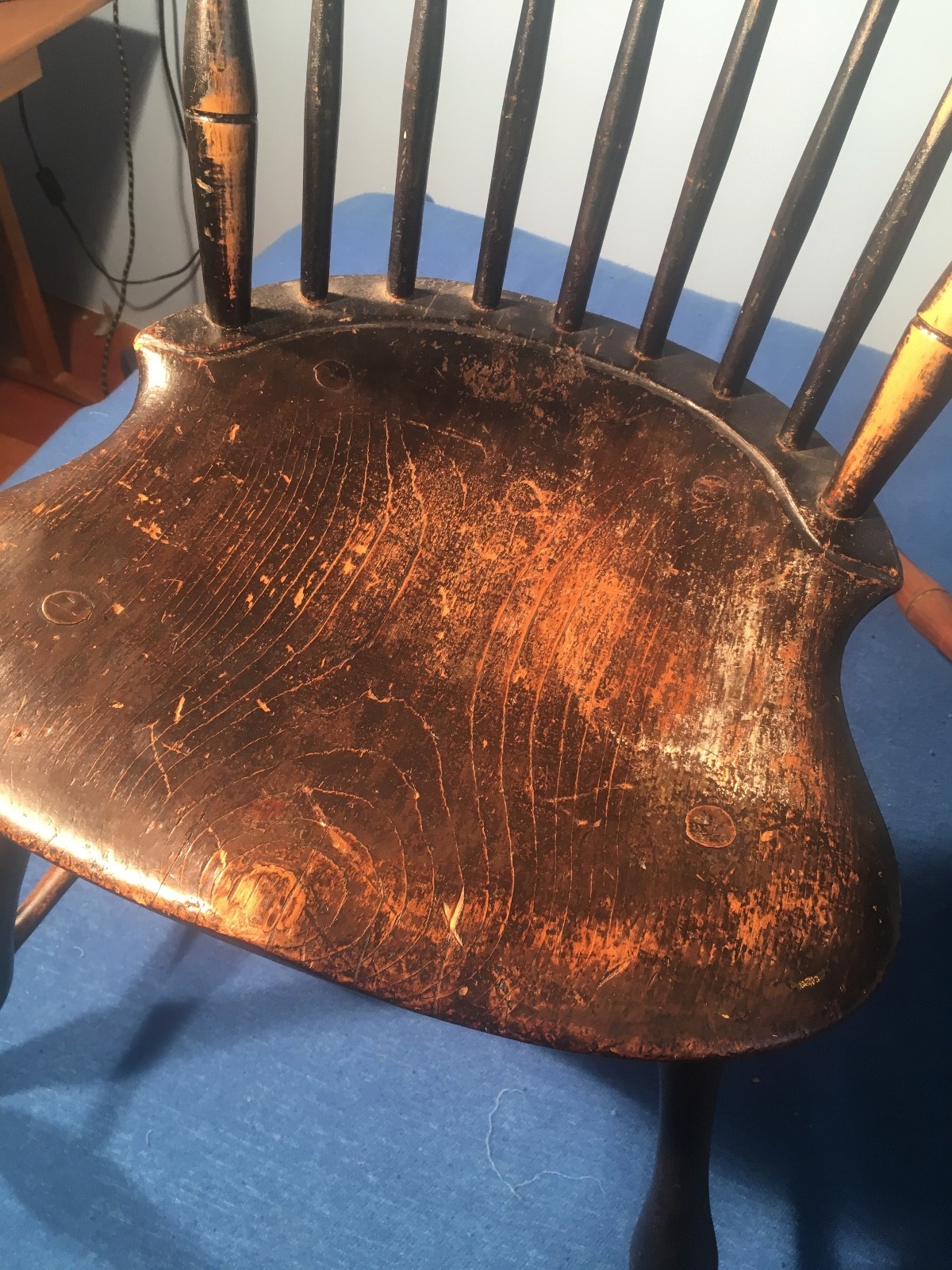 Seacoast early American hand carved fanback chairs 1800's