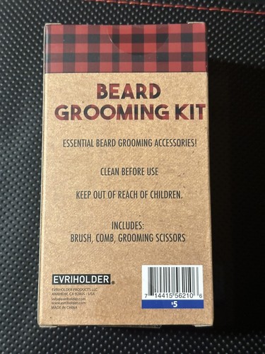 NIB Evriholder 3 Piece Beard Grooming Kit Ships Free