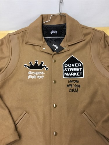 Pre-owned Stussy Premium Exclusive Jacket, Dover St. Varsity Jacket, Xlarge In Multicolor