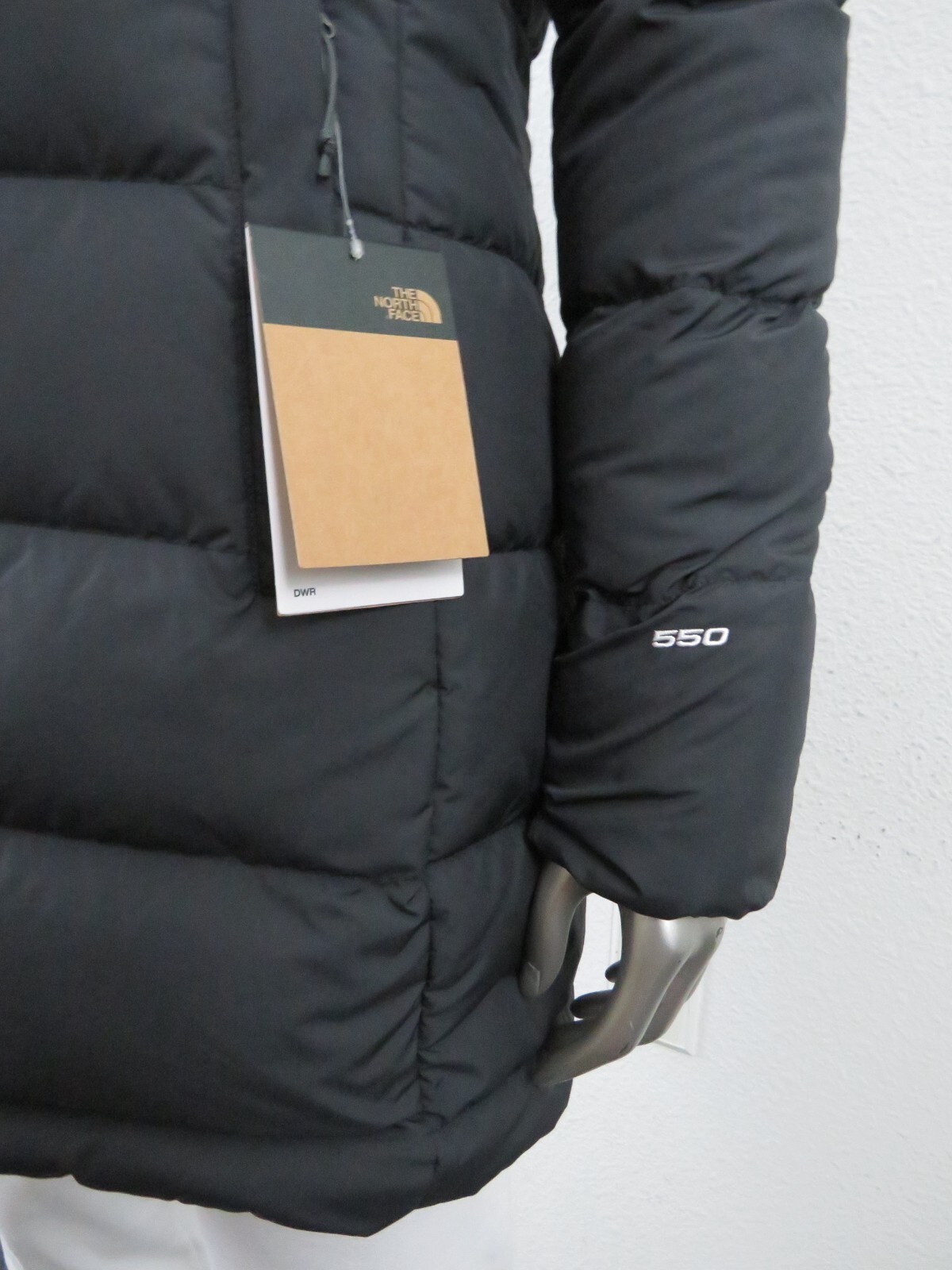 Pre-owned The North Face Womens  Gotham Mid Parka 550-down Winter Jacket Hooded - Asphalt In Gray
