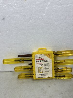 13pc Set Hex Ball Driver ScrewDrivers .050-3/8'' Bondhus USA MADE 10637 BSX-13