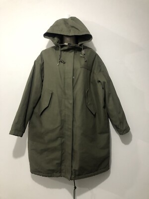 Marks & Spencer Per Una Cotton Rich Hooded Padded Parka Coat Jacket UK 22 £79