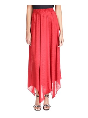 Женская красная макси-юбка MICHAEL MICHAEL KORS без подкладки с эластичным поясом M